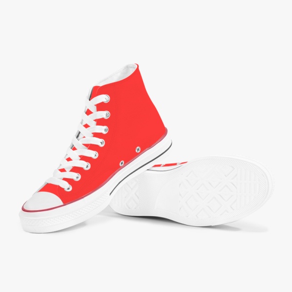 Red Alert Women's High Top Canvas Shoes