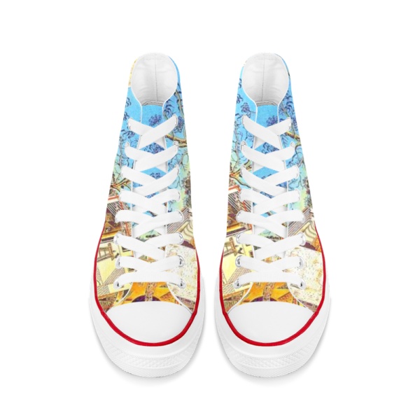 Artist Retro National Gallery Canvas Shoes High Top Canvas Sneakers