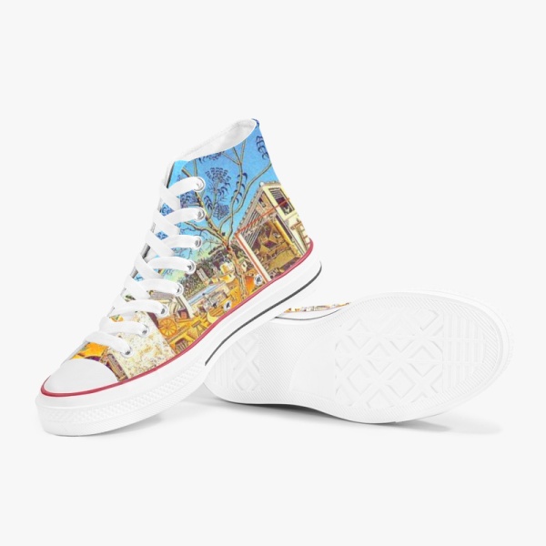 Artist Retro National Gallery Canvas Shoes High Top Canvas Sneakers
