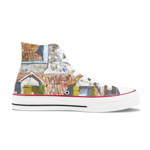 Denis Sarazhin Old Domra Artist  High Top Canvas Shoes