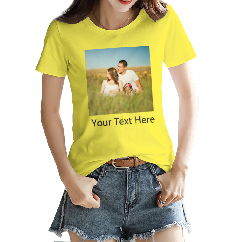 Custom Women's T-shirt Yellow