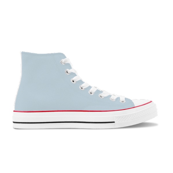 Tri-panel Yellow Blue  Canvas  Sneakers High Top Lace Up Canvas Shoes Fashion Comfortable