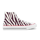 Animal  Zebra Sripe Custom High Top Canvas Shoes White
