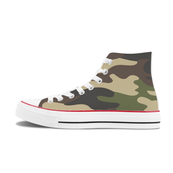 Hybrid Camo Shoes High Top Canvas Shoes Mens Womens  Sneakers Comfortable