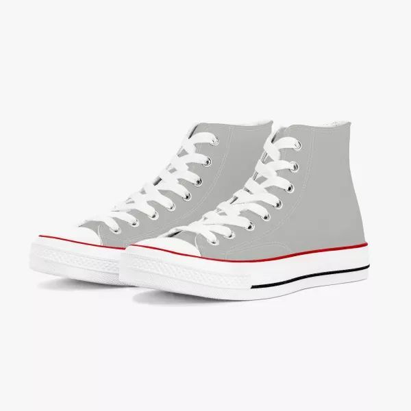 Gray Women's High Top Canvas Shoes