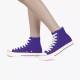 Purple Women's  High Top Canvas Shoes