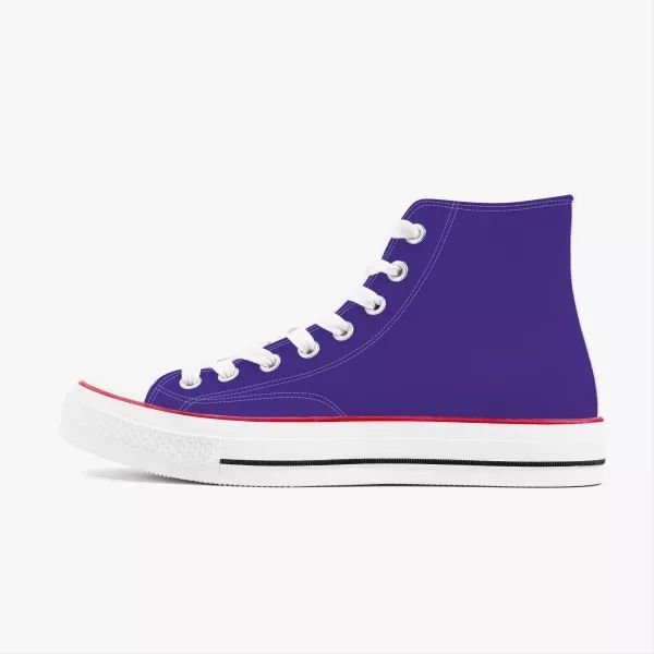 Purple Men's  High Top Canvas Shoes