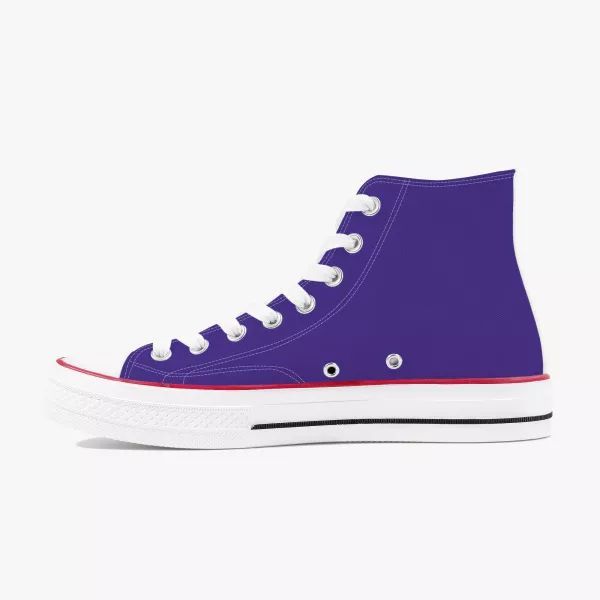 Purple Men's  High Top Canvas Shoes