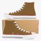 Brown Women's High Top Canvas Shoes