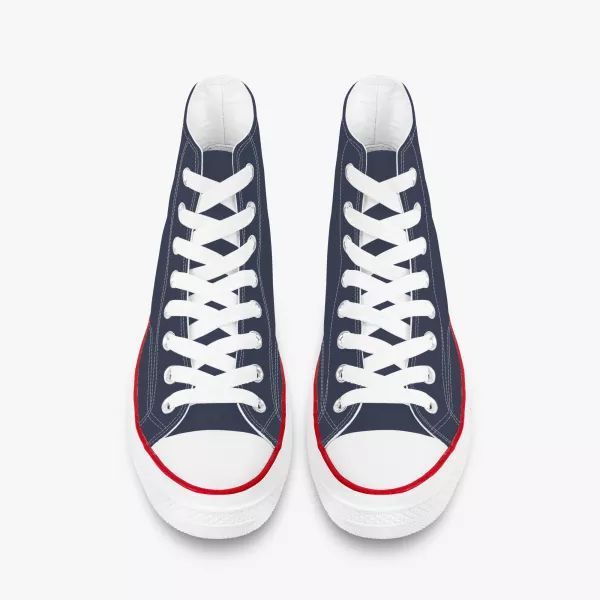 Navy Women's High Top Canvas Shoes