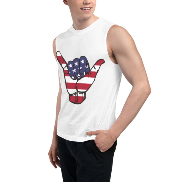 USA Shaka Custom Men's Sleeveless T-shirt