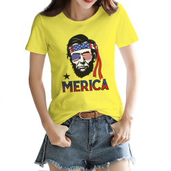 Abraham Lincoln Custom Women's T-shirt Yellow