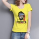 Abraham Lincoln Custom Women's T-shirt Yellow