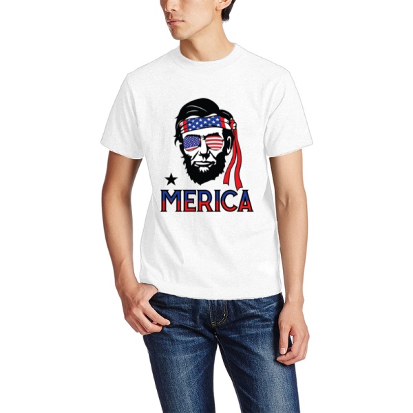 Abraham Lincoln Custom Men's Crew-Neckone T-shirt