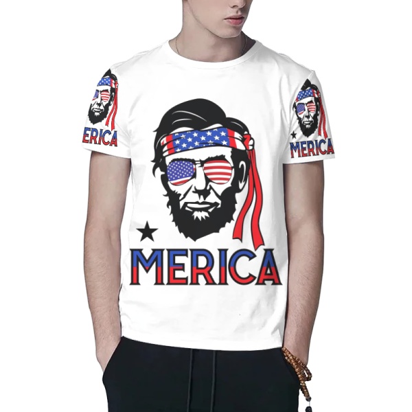 Abraham Lincoln Custom All Surface  Men's T-shirt 