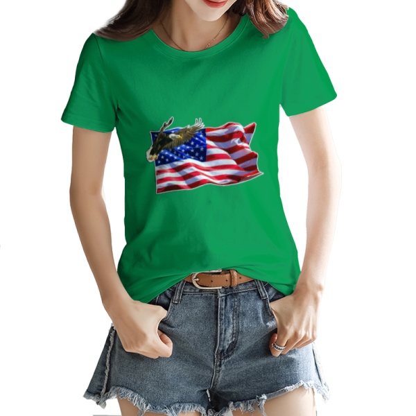 Flag Soaring Eagle Custom Women's T-shirt