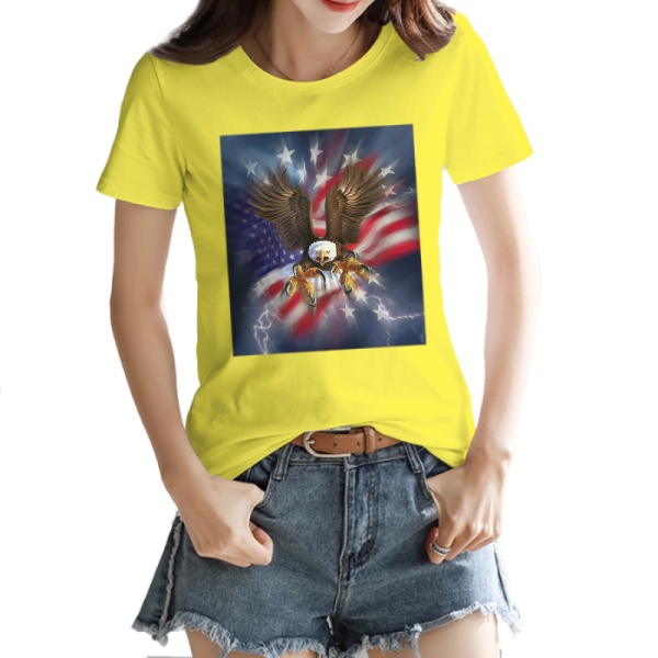 independence Day Custom Women's T-shirt Yellow