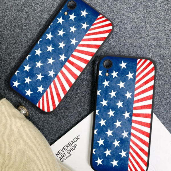 Flag Custom Liquid Silicone Phone Case for iPhone Xr 
