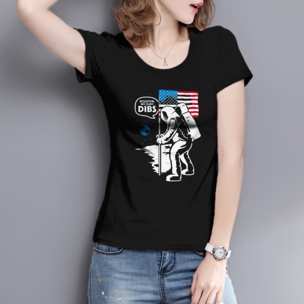 Dibs On The Moon Custom Women's T-shirt