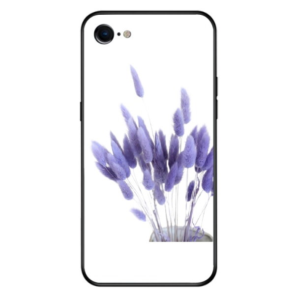 Dried Rabbit Tails Grass Violet Custom Toughened Phone Case for iPhone 7 